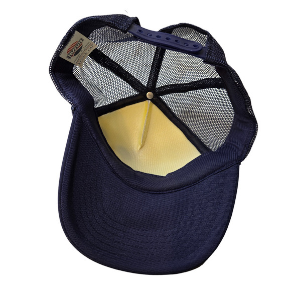 Nissun Cap Navy White Colorblock Mickey Mouse Mesh Back Tracker Cap Hat - Picture 5 of 6